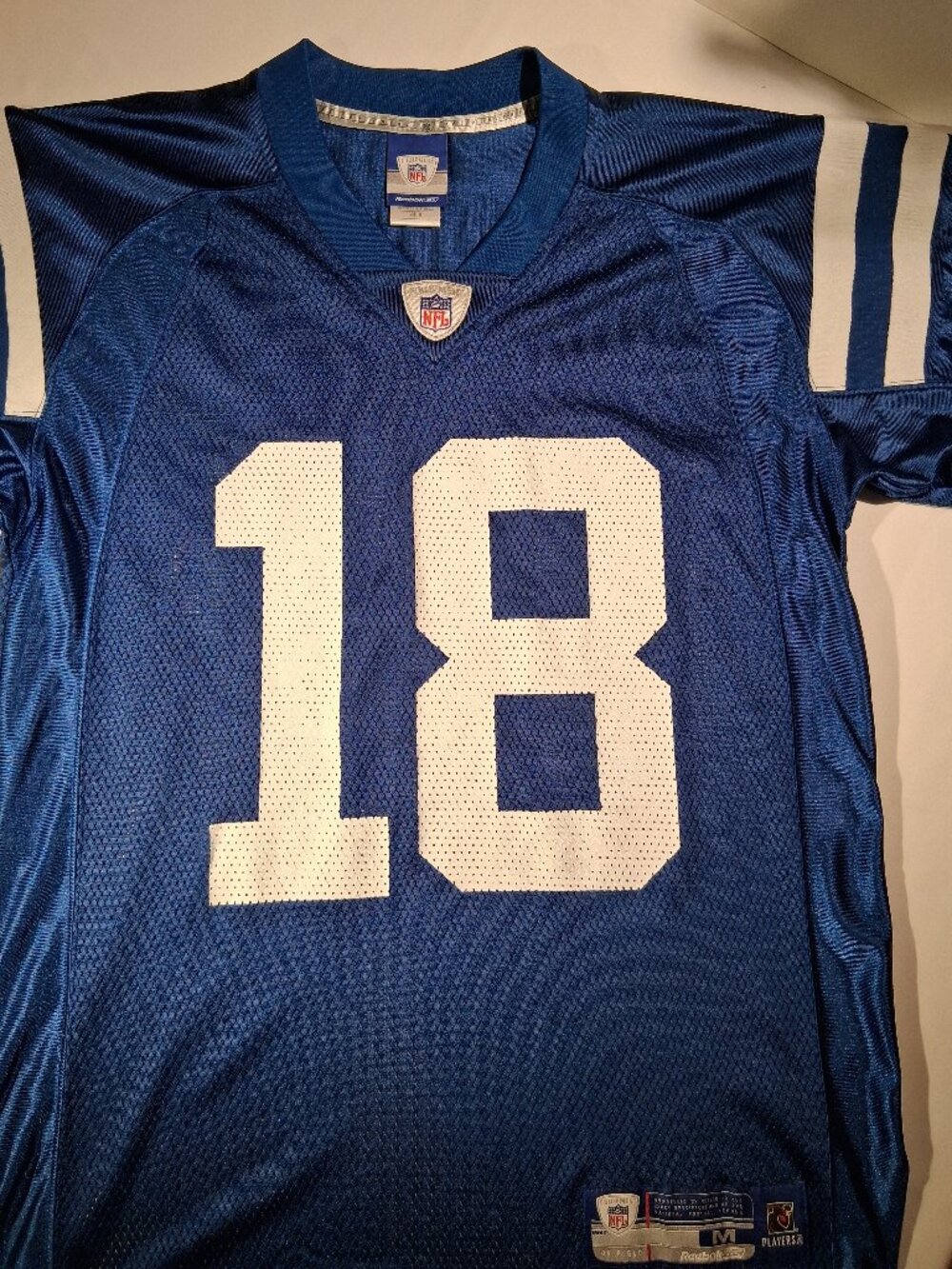 Reebok NFL Peyton Manning Indianapolis Colts Jersey #18 Blue Y2K Men’s M NWOT